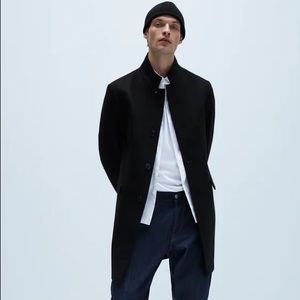 INVERTED LAPEL COLLAR COAT